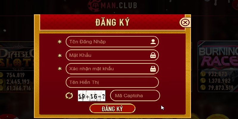 Đăng ký Manclub ngay để tham gia chơi quay nổ hũ